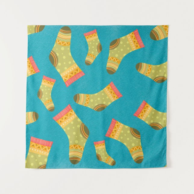 Tapiz Seamless linear pattern with socks. The illustrati (Anverso)