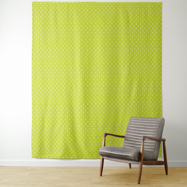 Tapiz Seamless pattern  bright lime polka dot pattern (In situ)