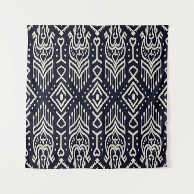 Tapiz Seamless pattern with embroidery. Ikat Fabric. Eth (Anverso)
