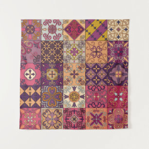 Tapiz Seamless pattern with portuguese tiles in talavera