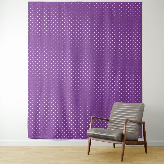 Tapiz Seamless purple background polka dot pattern  (In situ)