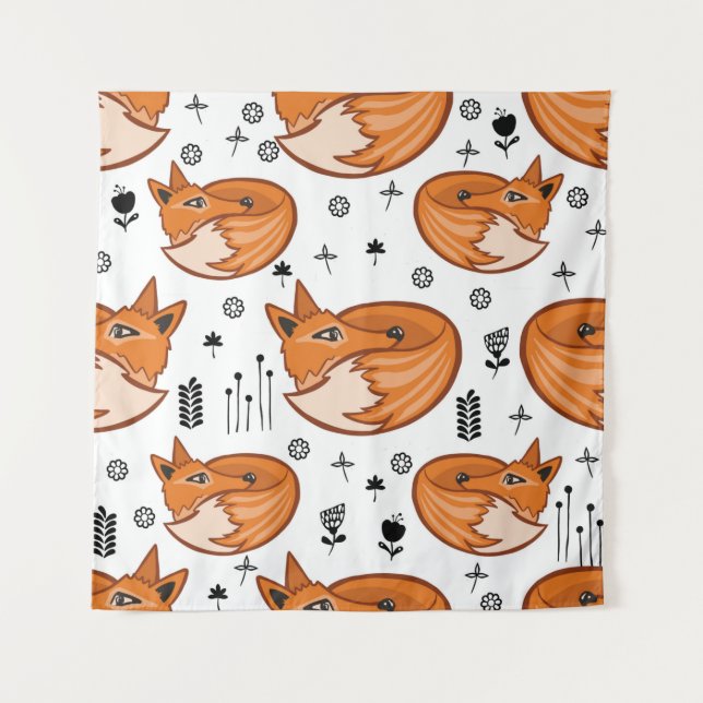 Tapiz Seamless scandinavian pattern. kids background wit (Anverso)