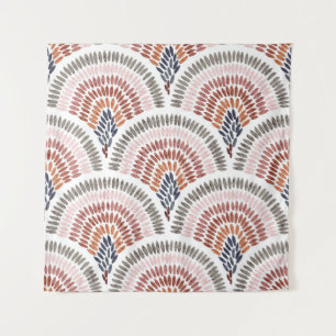 Tapiz Seamless wavy pattern. Seigaiha design in polka do