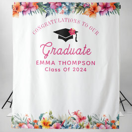 Tapiz Segundo plano de la graduación Tropical Aloha Luau