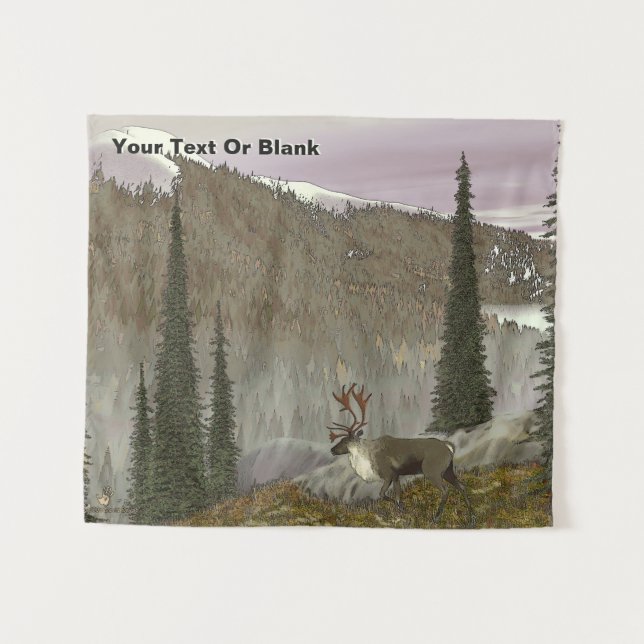 Tapiz Selkirk Caribou (Anverso (horizontal))