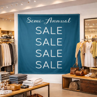 Tapiz Semi Annual Sale Retail Banner Custom Blue Mall 