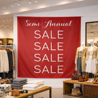 Tapiz Semi Annual Sale Retail Banner Customizable Mall