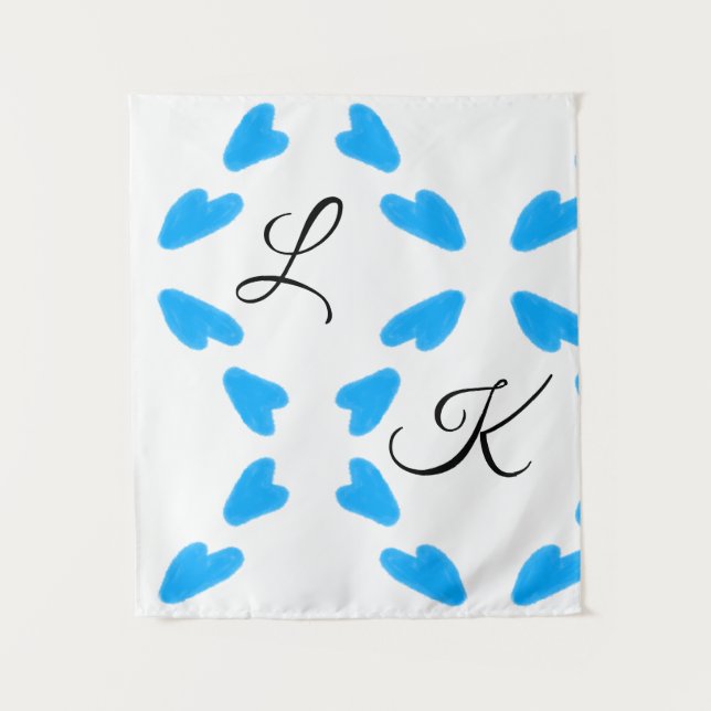 Tapiz Sencilla acuarela azul cielo añade su nombre de mo (Anverso)