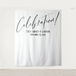 Tapiz ¡Sencilla Celebración Elegante! Telón de fondo par