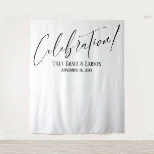 Tapiz ¡Sencilla Celebración Elegante! Telón de fondo par