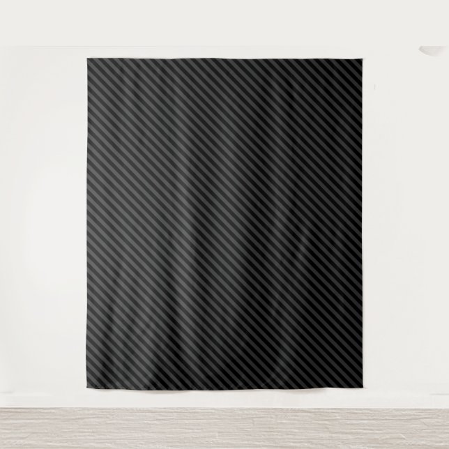 Tapiz Sencilla franjas diagonales negras y negras (Anverso)