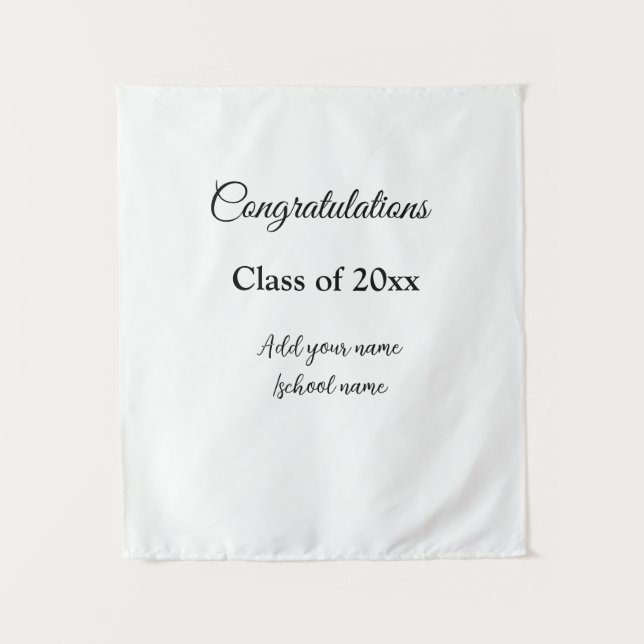 Tapiz Sencillas felicitaciones por graduación mínima aña (Anverso)