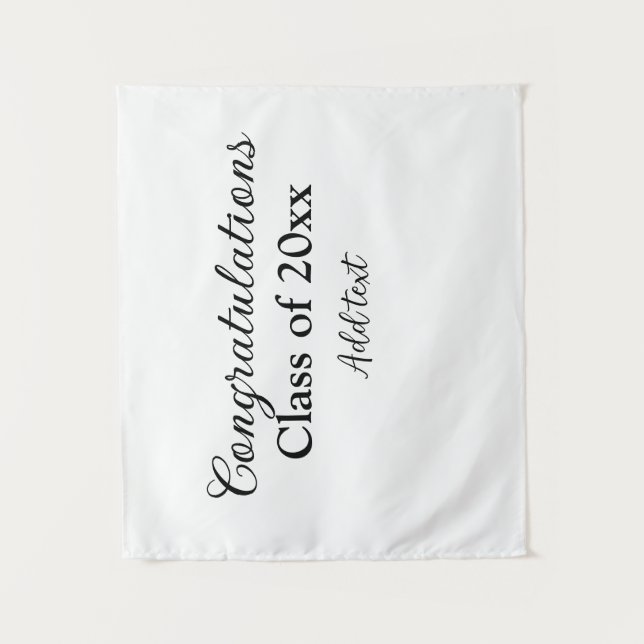 Tapiz Sencillas felicitaciones por graduación mínima aña (Anverso)