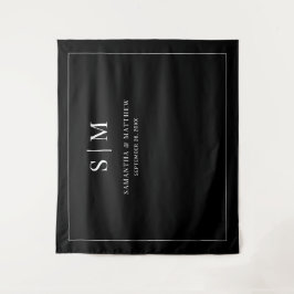 Tapiz Sencillo fondo negro Boda de fondo