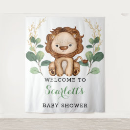 Tapiz Sencillo saludo de bienvenida para baby shower del