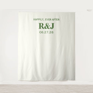 Tapiz Sencillo y moderno fondo de monograma Boda
