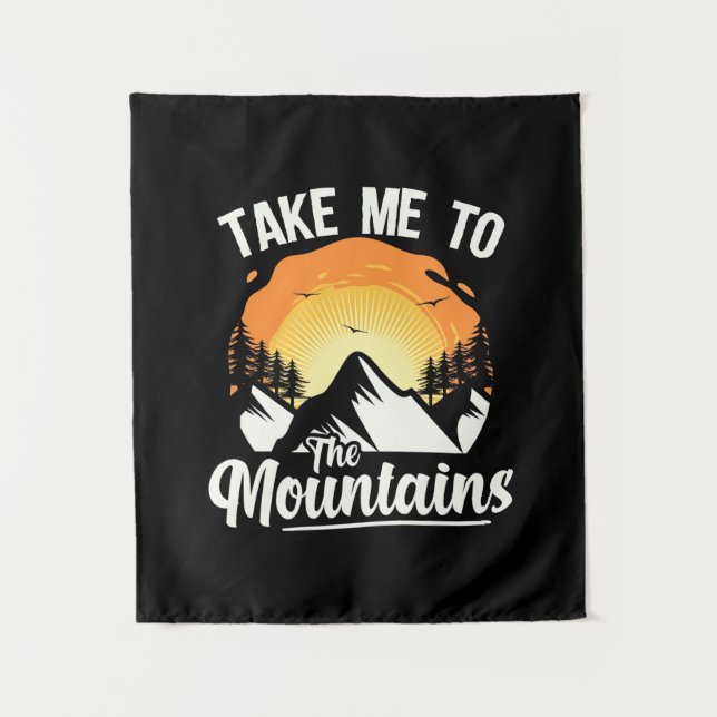 Tapiz Senderismo llévame a las montañas (Anverso)