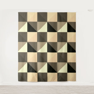 Tapiz Sepia Quadrangles