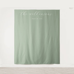 Tapiz Serena Caligrafía Minimalista Sage