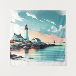 Tapiz Serenidad costera al borde de la playa