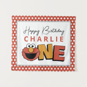Tapiz Sesame Street   Elmo - Primer Cumpleaños