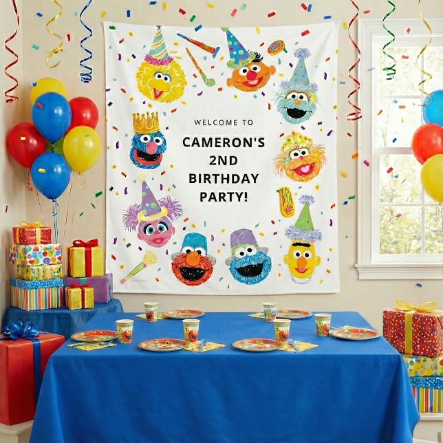 Tapiz Sesame Street Pals Confetti Birthday Welcome (Subido por el creador)