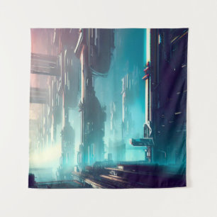 Tapiz SF Ciudad futurista 1
