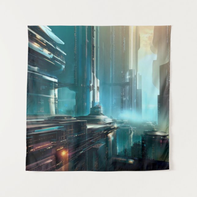 Tapiz SF Ciudad Futurista 3 (Anverso)
