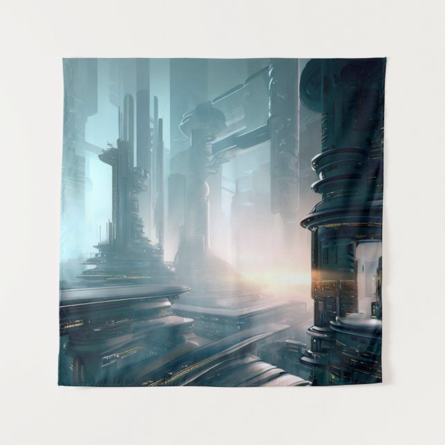Tapiz SF Ciudad futurista 4 (Anverso)