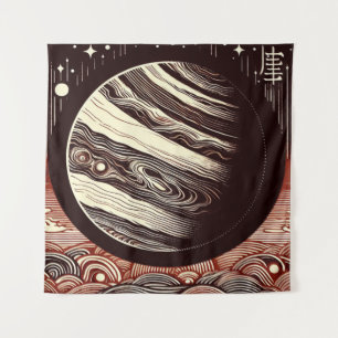 Tapiz SF Jupiter Grabado en Madera 2