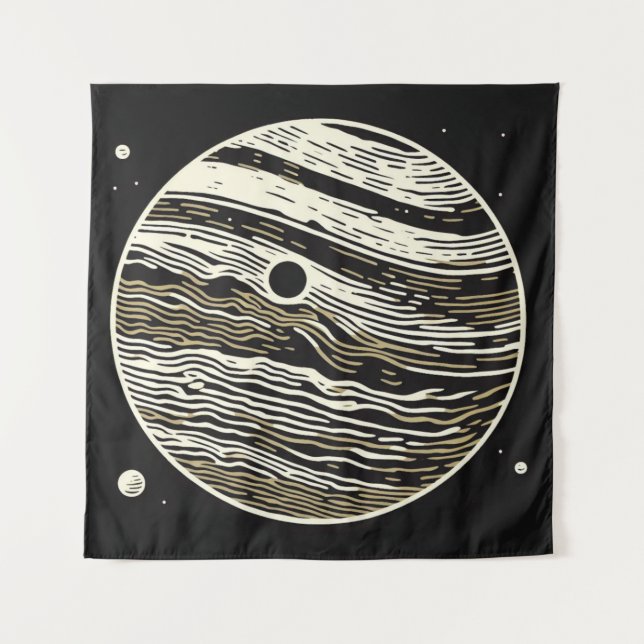 Tapiz SF Jupiter Woodcut 1 (Anverso)