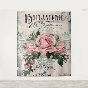 Tapiz shabby chic, desoupage, victoriano, moda francesa,