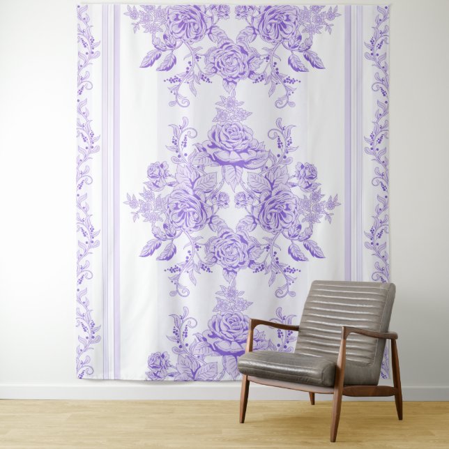 Tapiz Shabby chic,lavender,toile,pattern,floral,Victoria (In situ)