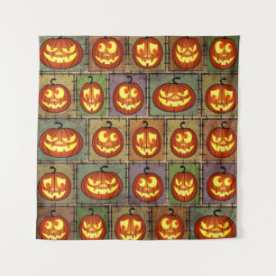 Tapiz Shabby Halloween, fondo vintage.