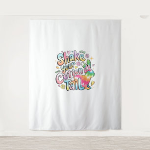 Tapiz Shake Your Cotton Tail Funny Retro Easter Bunny Ki