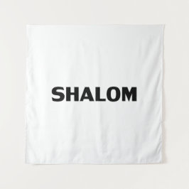 Tapiz Shalom, Paz blanco negro minimalista simple