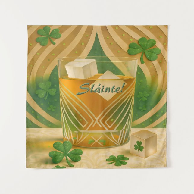 Tapiz Shamrocks Irish Whiskey Tumbler "Sláinte!" (Anverso)