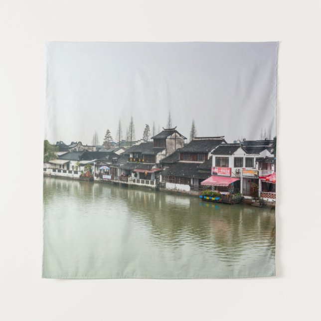 Tapiz Shanghai, China, 30 de marzo de 2017, Wooden histó (Anverso)