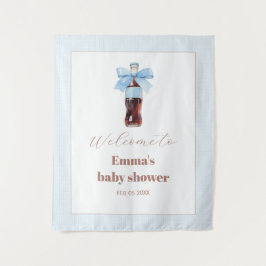 Tapiz She Is Ready to Pop Blue Soda Pop Baby Shower