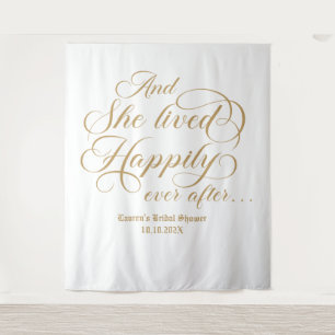 Tapiz She lived happily ever after royal photobooth back