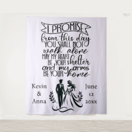 Tapiz Shelter in Your Arms Wedding Backdrop