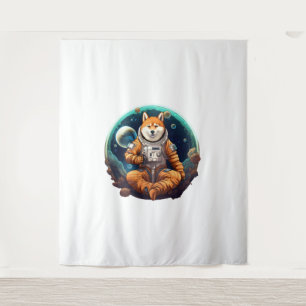 Tapiz Shiba En El Espacio Astronauta Shiba 8