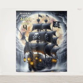 Tapiz Shiver My Timbers Skull and Crossbones Pirate