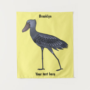 Tapiz Shoebill bird cartoon illustration