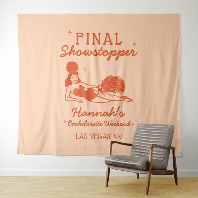 Tapiz Showgirl Final Showstopper Bachelorette Backdrop (In situ (horizontal))