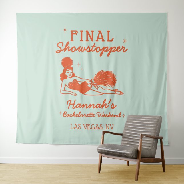 Tapiz Showgirl Final Showstopper Bachelorette Backdrop (In situ (horizontal))