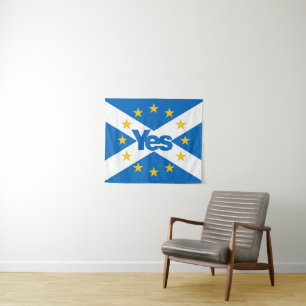 Tapiz Sí a la bandera independiente de Escocia del