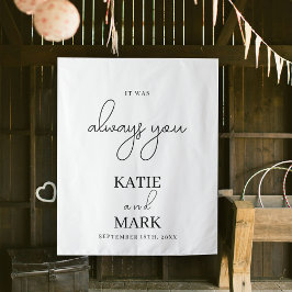 Tapiz Siempre Fuiste Tu Boda Rótulo De Banner
