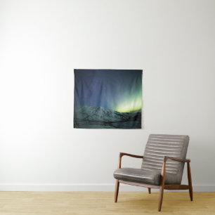 Tapiz Sierra Aurora Borealis y Vía Láctea Alaska