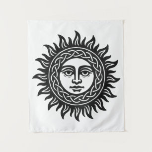 Tapiz Sigilo del Rostro Solar - Emblema del Sol Negro